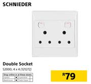 Schnieder S2000 4 X 4 Double Socket 