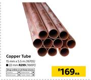 Copper Tube 22mm x 5.5m-Each