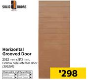 Solid Doors Horizontal Grooved Door 2032 mm x 813 mm
