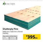York Timbers Shutterply Pine 2440mm x 1220mm x 18mm-Each