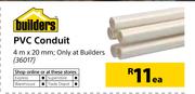 Builders PVC Conduit 4m x 20mm-Each