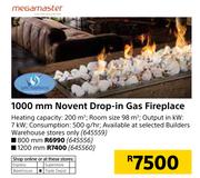 Megamaster 1000mm Novent Drop-in Gas Fireplace