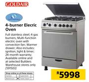 Goldair 4 Burner Electric Oven
