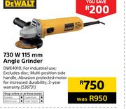 Dewalt 730W 115mm Angle Grinder