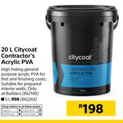 Citycoat Contractors Acrylic PVA-20Ltr