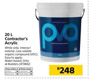 Contractor's 20Ltr Acrylic