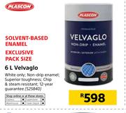 Plascon 6Ltr Velvaglo Solvent Based Enamel