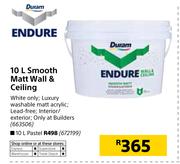 Duram Endure 10Ltr Smooth Matt Wall & Ceiling (Pastel)