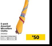 5 Pack Assorted Microfibre Cloths