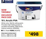 Dulux 10Ltr Acrylic PVA (Pastel)