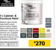 Fired Earth 1Ltr Cabinet & Furniture Paint