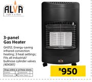 Alva 3 Panel Gas Heater