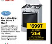 Bosch Free Standing Gas Stove & Oven HGA223326Z
