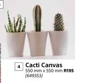 Design House Cacti Canvas-550mm x 550mm