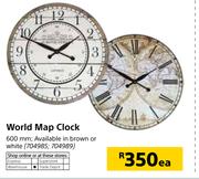 World Map Clock-Each