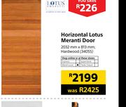 Horizontal Lotus Meranti Door-2032mmX813mm