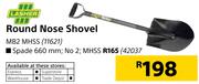 Lasher Round Nose Shovel-MB2 MHSS