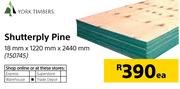 York Timbers Shutterply Pine-18mmX1220mmX2440mm