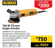 Dewalt 730W 115mm Angle Grinder
