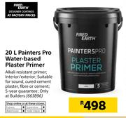 Fired Earth 20Ltr Painters Pro Water Based Plaster Primer