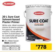 Plascon Sure Coat Water Based Plaster Primer-20Ltr