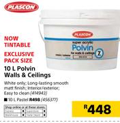 Plascon 10Ltr Polvin Walls & Ceilings Pastel
