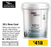 Fired Earth 5Ltr New Coat