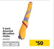5 Pack Assorted Microfibre Cloths