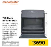Megamaster 750 Black Built In Braai