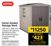 Keter Factor Garden Storage Shed-1780mm x 2080mm