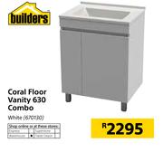 Builders Coral Floor Vanity 630 Combo White