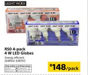 Light Worx R50 4 Pack 4W LED Globes-Per Pack