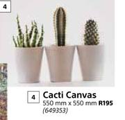 Design House Cacti Canvas-550mm x 550mm