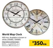 World Map Clock-Each