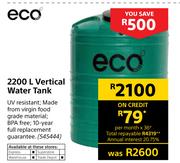 Eco 2200Ltr Vertical Water Tank