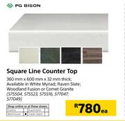 PG Bison Square Line Counter Top