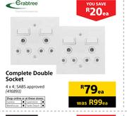 Crabtree Complete Double Socket-Each