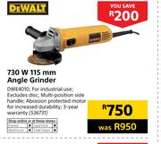 Dewalt 730W 115mm Angle Grinder DWE4010
