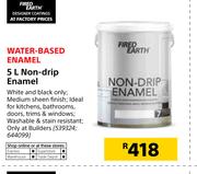 Fired Earth 5Ltr Non Drip Water Based Enamel