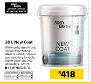 Fired Earth 20Ltr New Coat