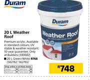Duram 20Ltr Weather Roof Green/White