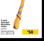 5 Pack Assorted Microfibre Cloths