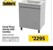 Builders Coral Floor Vanity 630 Combo White