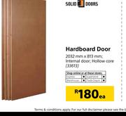 Solid Doors Hardboard Door 2032mmx813mm-Each