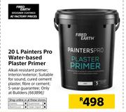 Fired Earth 20Ltr Painters Pro Water Based Plaster Primer