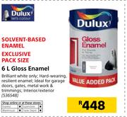 Dulux 6Ltr Gloss Solvent Based Enamel 