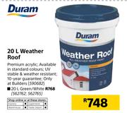 Duram 20Ltr Weather Roof Green/White