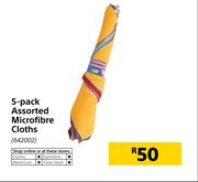5 Pack Assorted Microfibre Cloths