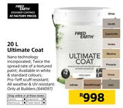 Fired Earth 20Ltr Ultimate Coat