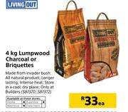 Living Out 4Kg Lumpwood Charcoal Or Briquettes-Each